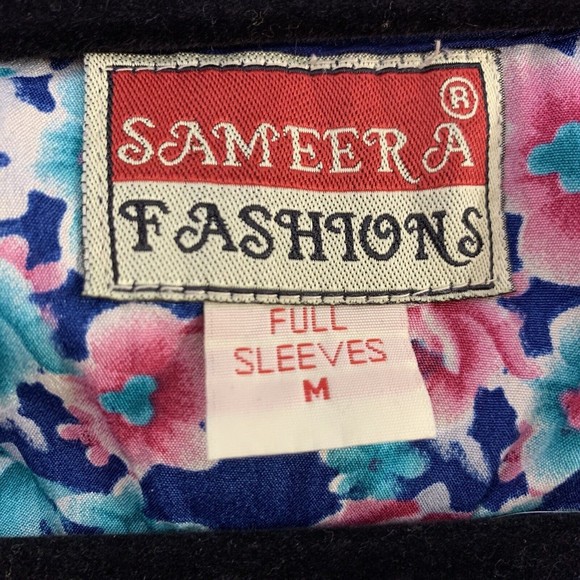 Vintage Women Kaftan Size Medium  Blue Sameera Fashion Dress Loose Long … - Picture 11 of 12